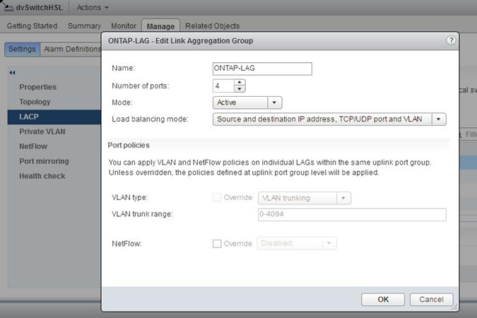 LAG properties when using LACP