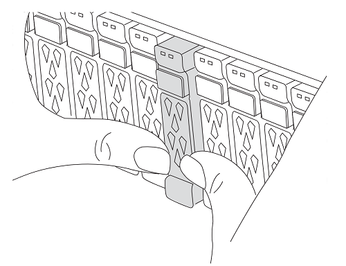 Push drive to firmly seat against the chassis midplane