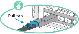 Cable connector with pull-tab on top