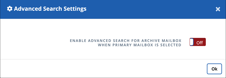A screenshot of advanced search settings