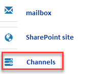 image of highlighted channels option