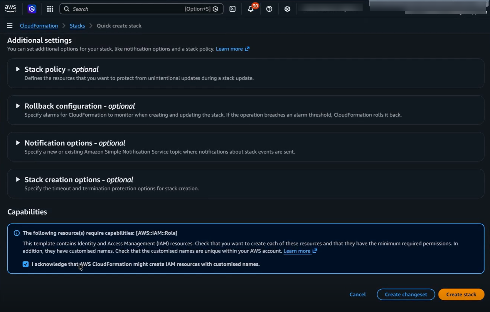 screenshot stack creation