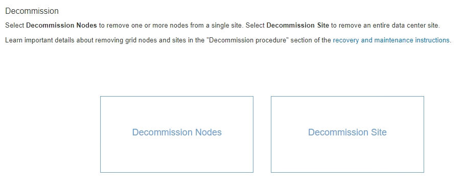 Decommission Page