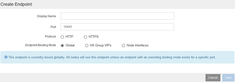 Endpoint Global Binding Mode