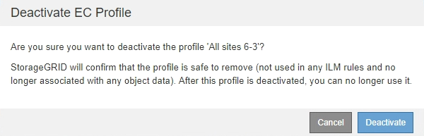 Deactivate EC Profile Confirmation