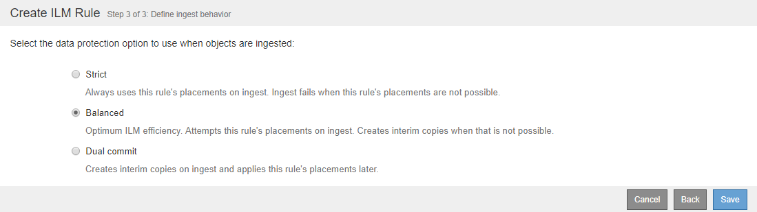 Create ILM rule step 3 of 3