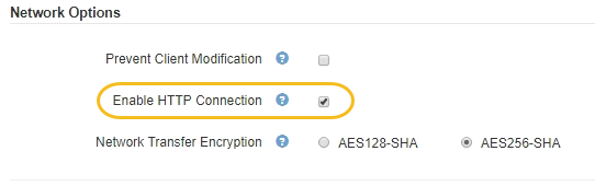 Enable HTTP Connection