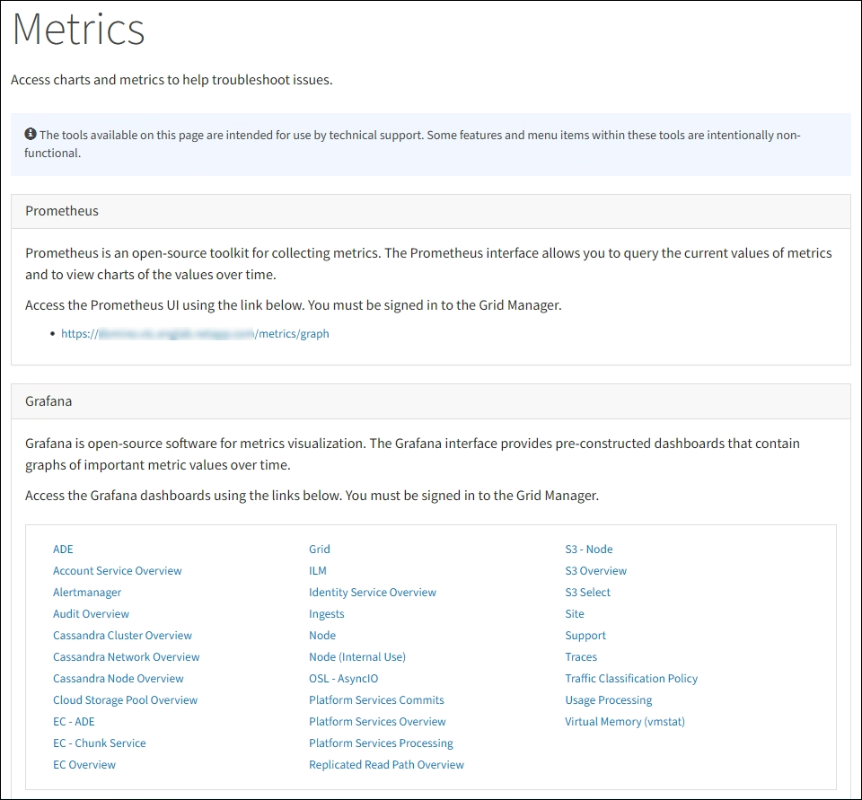 Metrics Page