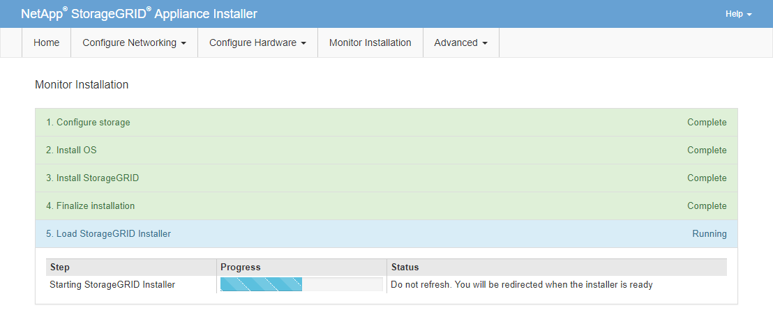 screenshot of 5th phase for primary Admin Node reinstall