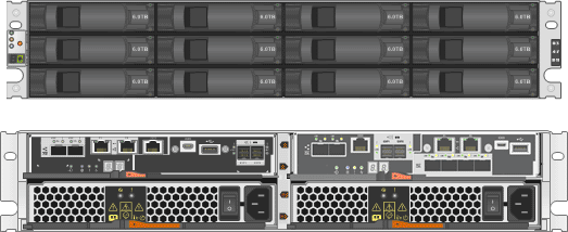 The front and back of the SG5712 appliance
