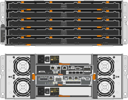 Front and back of the SG5760X appliance