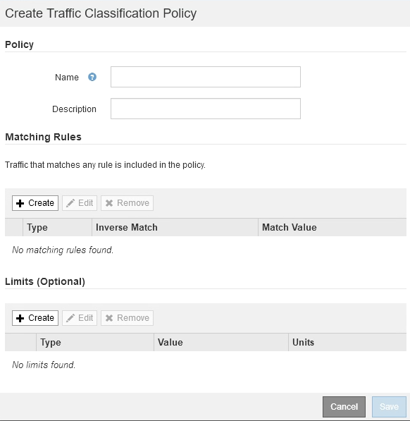 Traffic Classification Policy - Create