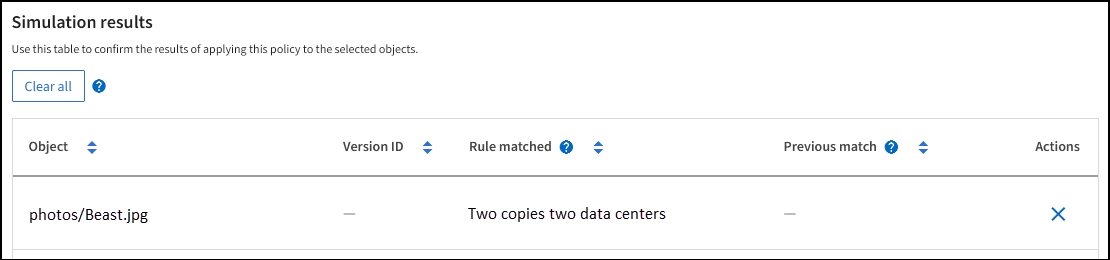 Example 3: Correcting a rule when simulating an ILM policy