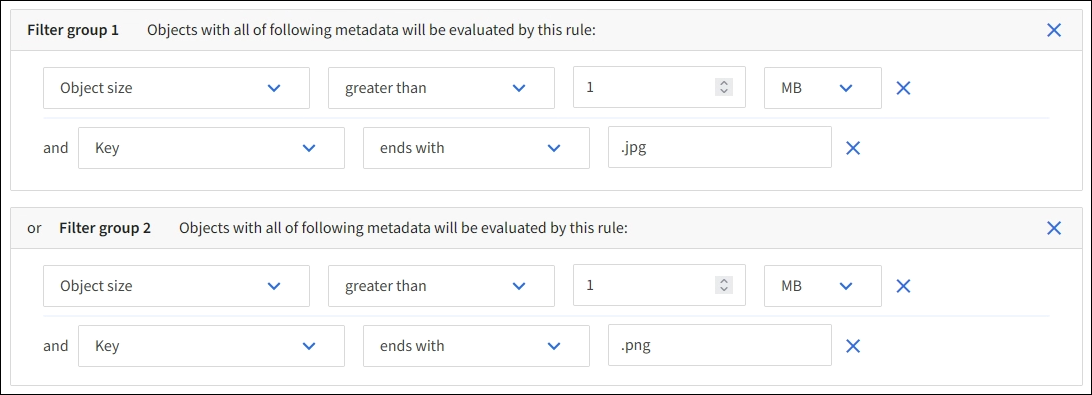 ILM rule 1 for example 3: Use EC for image files greater than 1 MB