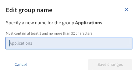 Edit group name