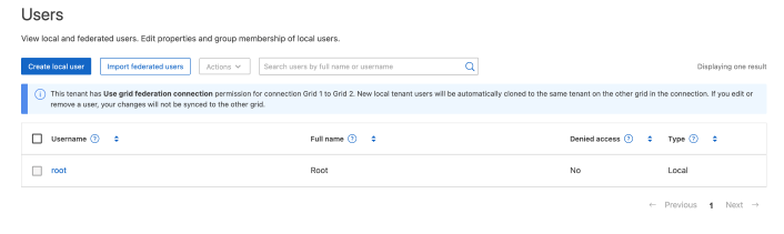 image of blue banner on User page if this is the tenant source grid