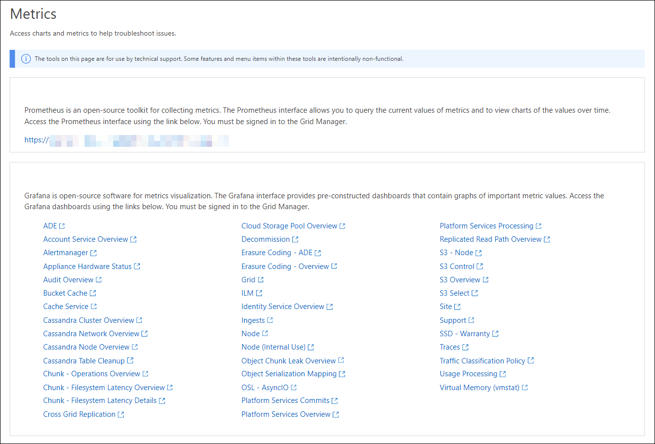Metrics Page
