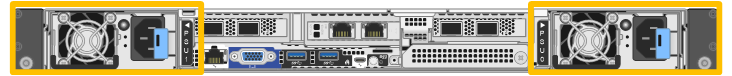 Back of SGF6112 or SG6100-CN with two power supplies