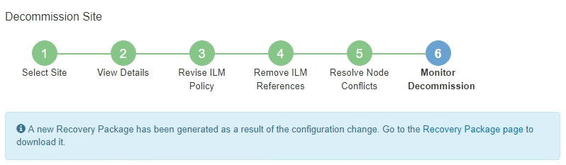 Site Decommission Step 6 Recovery Package