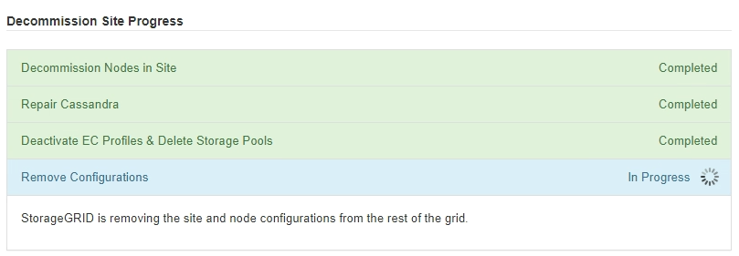 Decommission Site Step 6 Remove Configuration