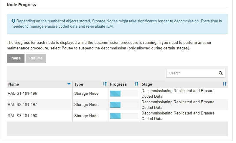 Decommission Site Step 6 Storage Node