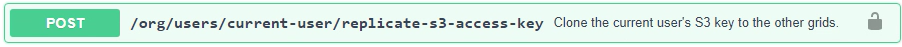 POST endpoint for replicating own access key
