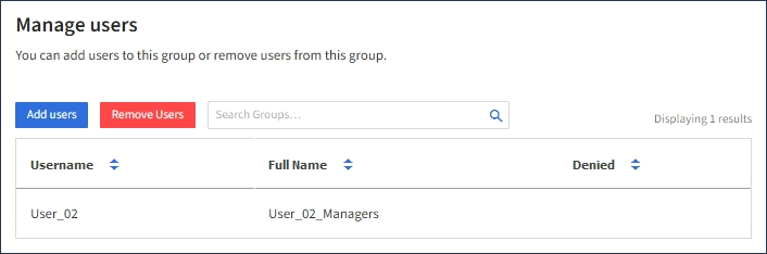 Manage users