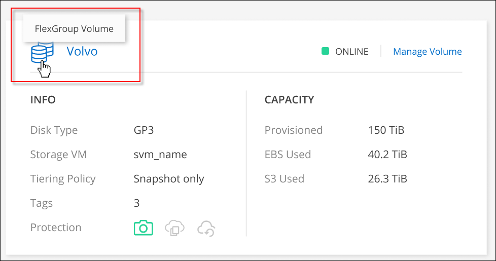 screenshot show flexgroup vol