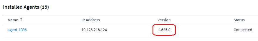 代理表中显示的 WS 代理版本