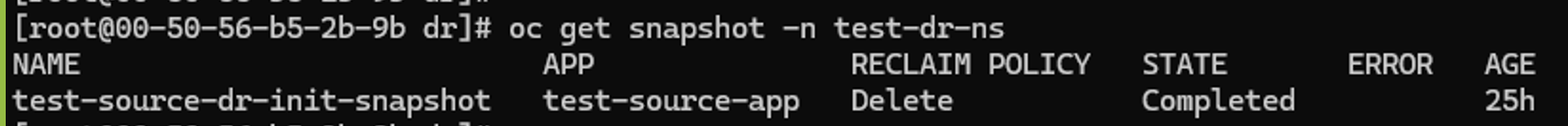使用 Trident Protect CLI 创建的 VM 的 OCP-v 按需快照