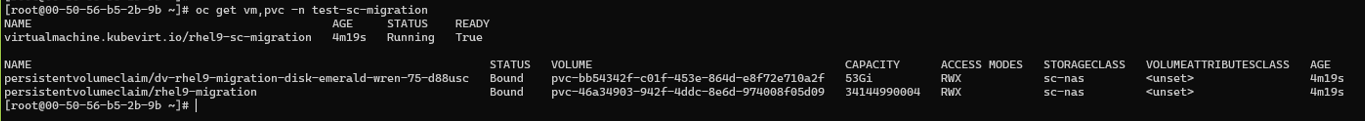 使用 OC CLI 的 VM 和磁盘