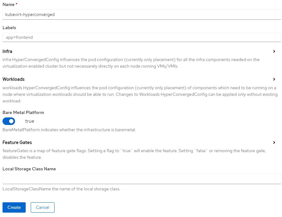 OpenShift 虚拟化操作员 - 超融合详细信息