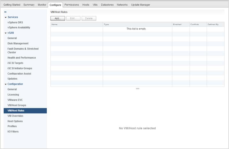 虚拟机/主机规则