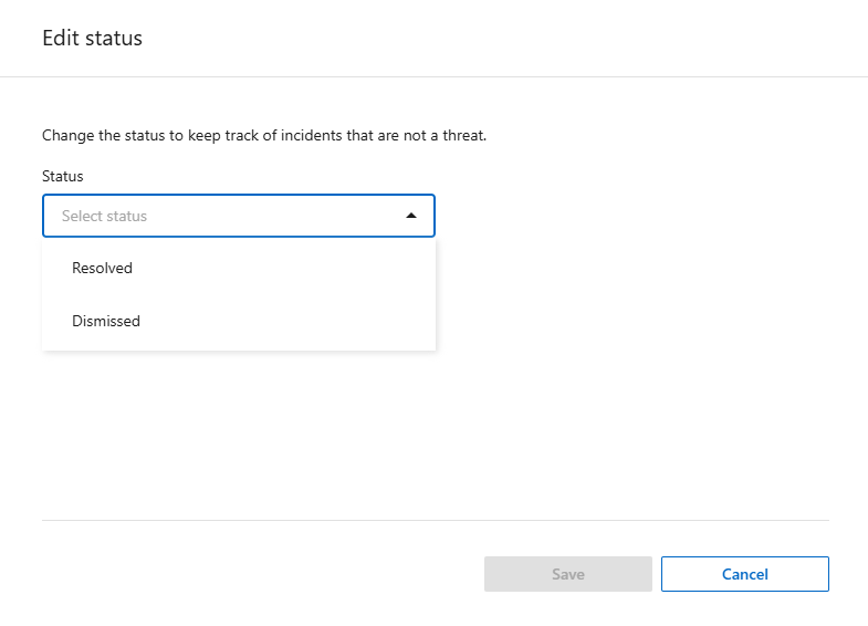 警報編輯狀態頁面