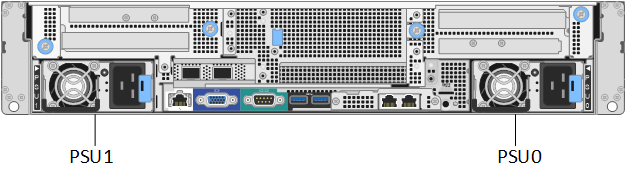 顯示H610C機箱中的電源供應器單元。