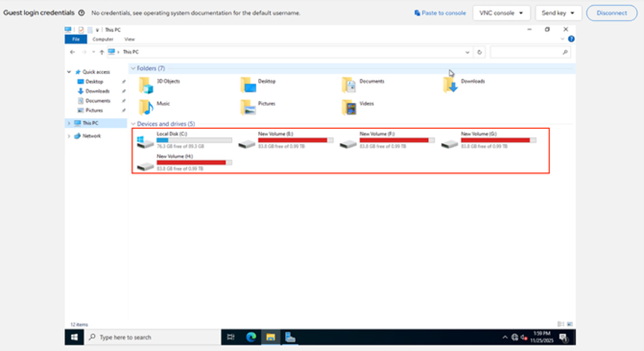 遷移後的 Windows VM